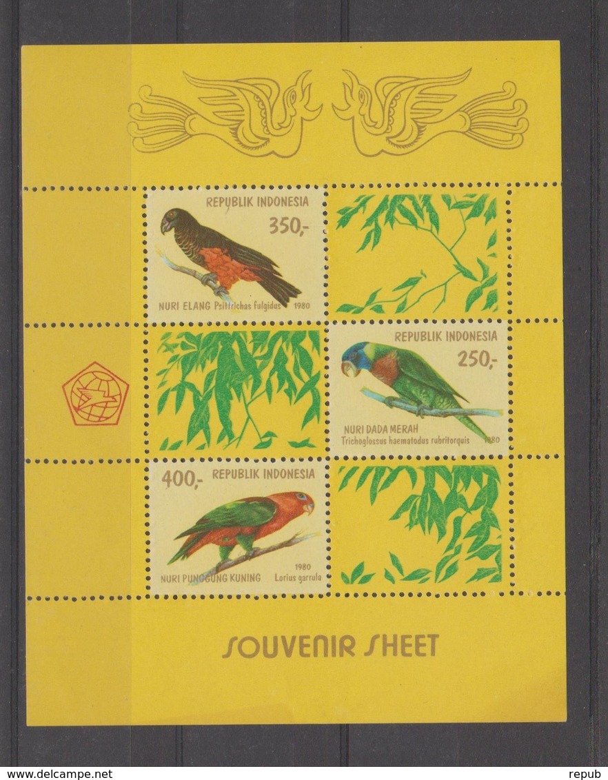 Indonésie 1980 Oiseaux BF 36 ** MNH - Indonésie