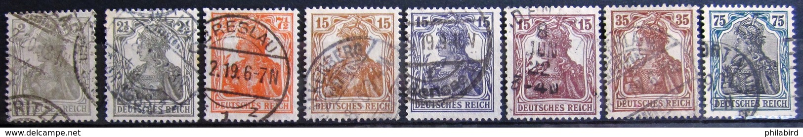 ALLEMAGNE Empire                   N° 96/103                     OBLITERE - Used Stamps
