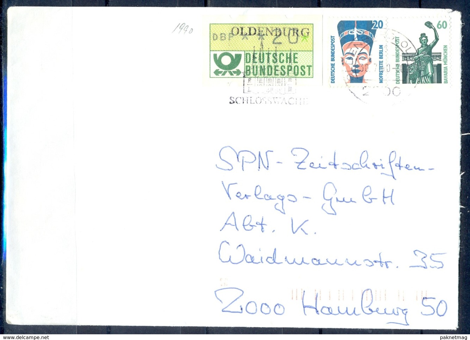 K95- Deutschland Germany Postal History Cover. ATM Machine Label Stamp. - Franking Machines (EMA)