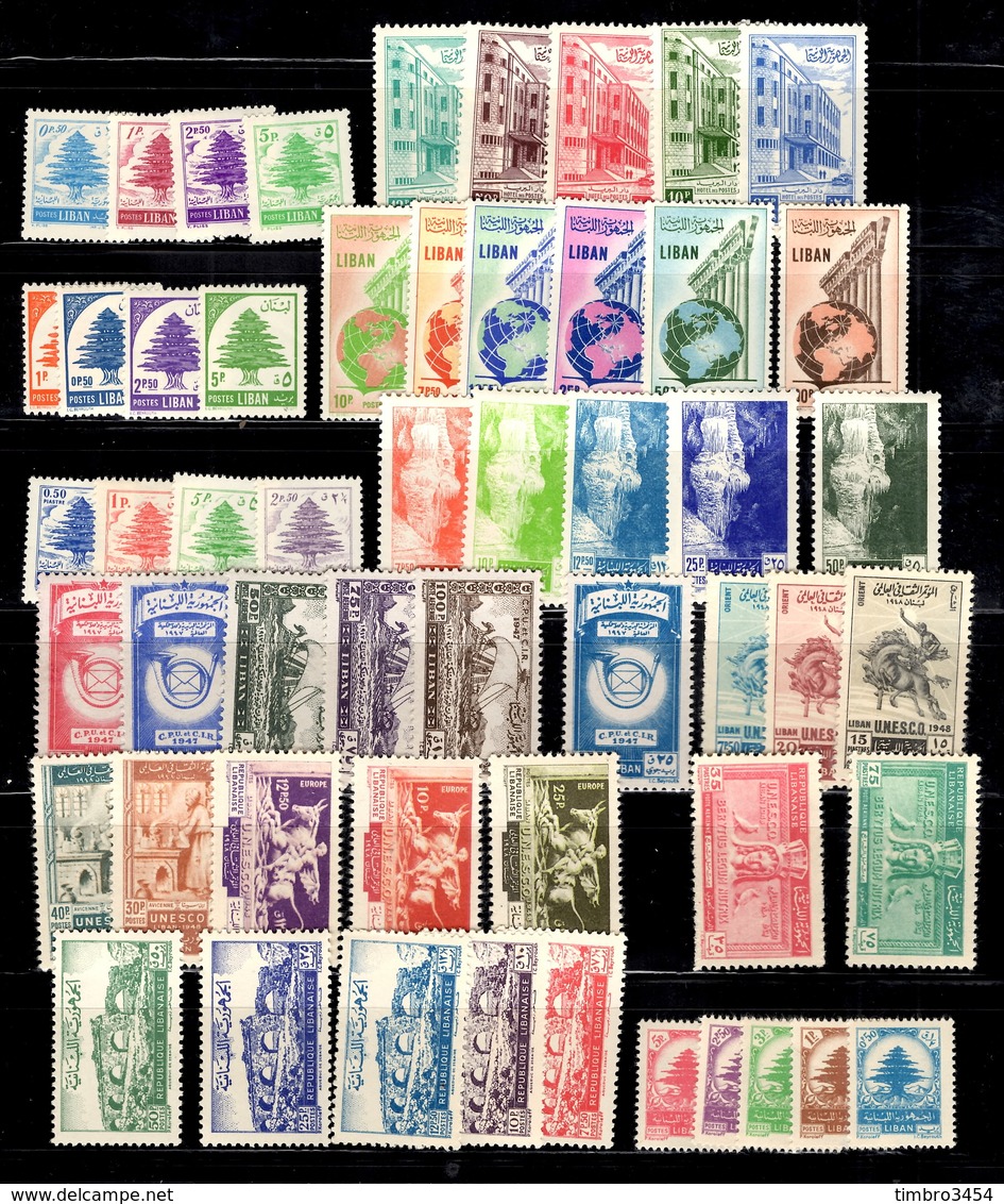 Liban Belle Collection Neufs ** MNH 1948/1956. Séries Complètes Et Bonnes Valeurs. TB. A Saisir! - Liban