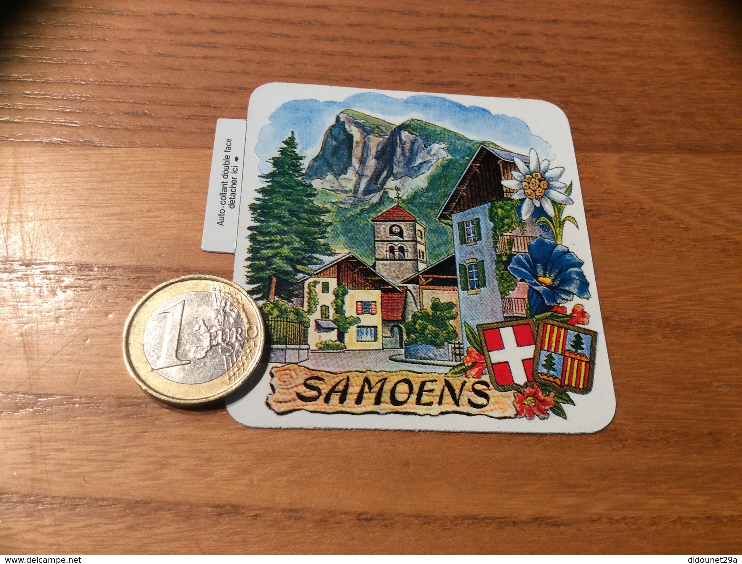 AUTOCOLLANT, Sticker « SAMOENS (74) » (village, Edelweiss, Blasons) - Adesivi