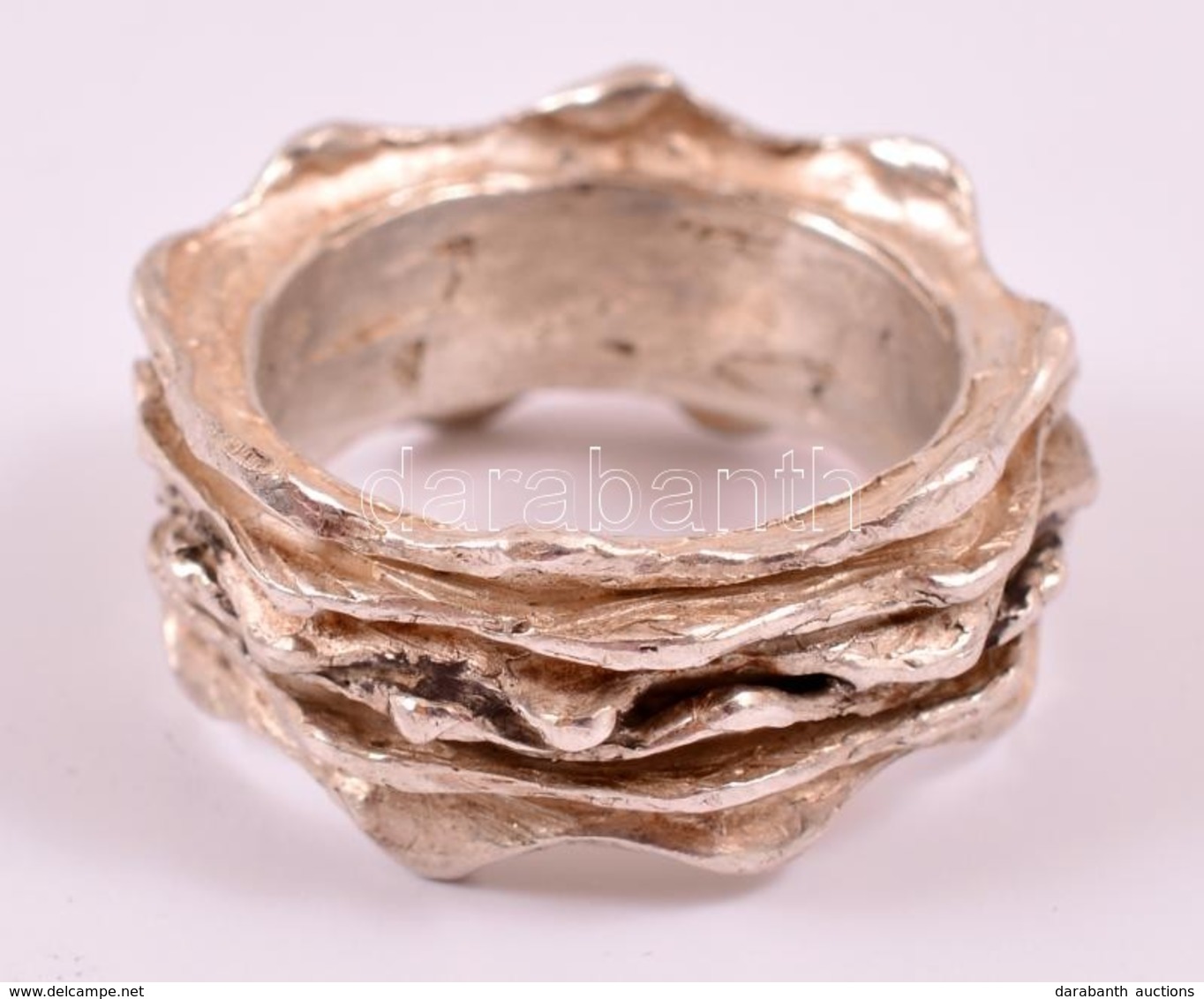 Ezüst (Ag.) Masszív Gyűrű, Méret: 55,  Jelzett, Nettó: 10 G - Altri & Non Classificati