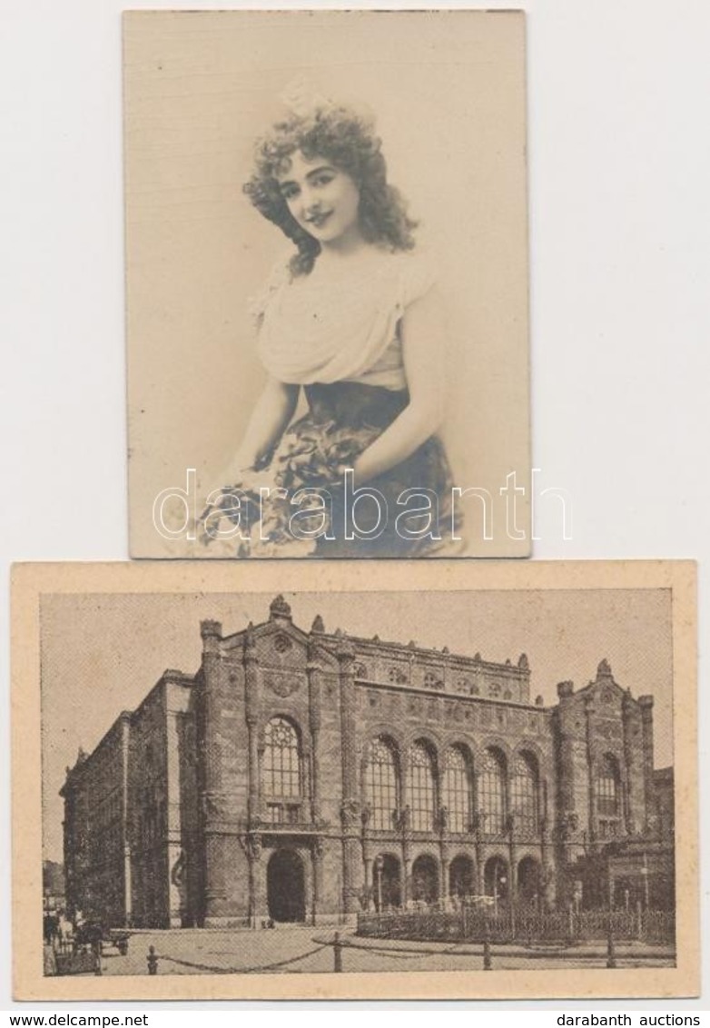 ** 2 Db RÉGI Mini Képeslap: 8,9 Cm X 5,7 Cm + 7 Cm X 5,2 Cm) / 2 Pre-1945 Mini Postcards - Non Classificati