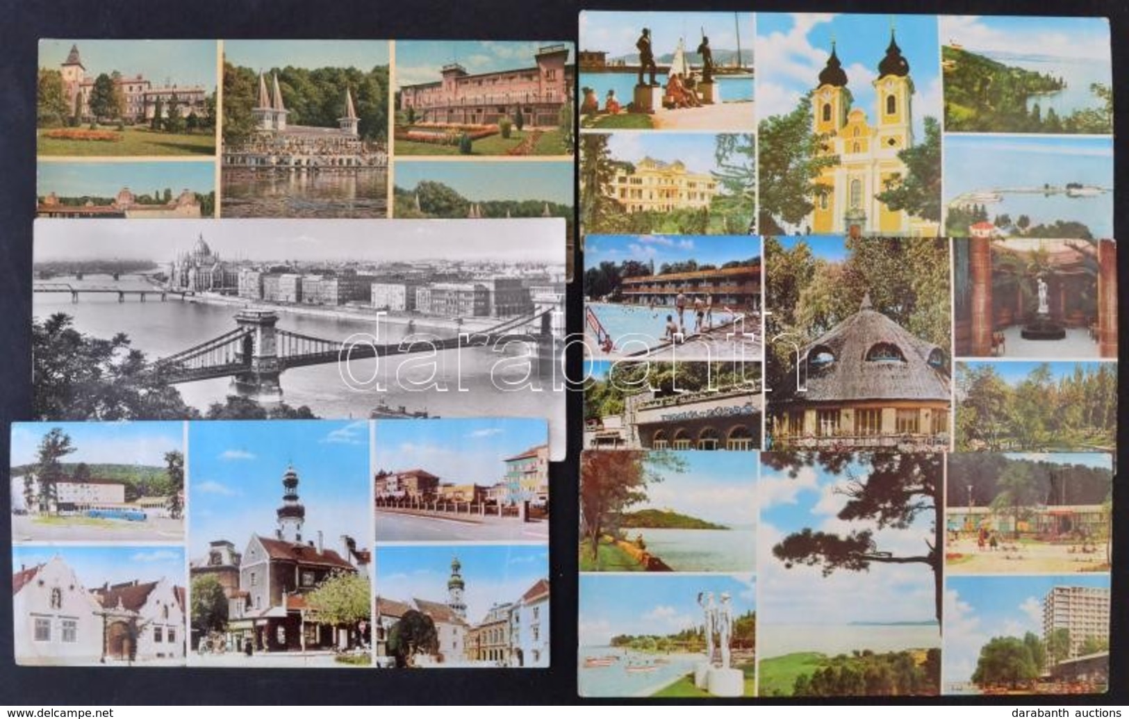 ** * 28 Db MODERN Nagy Alakú Magyar Városképes Lap / 28 Modern Big Sized Hungarian Town-view Postcards - Non Classificati