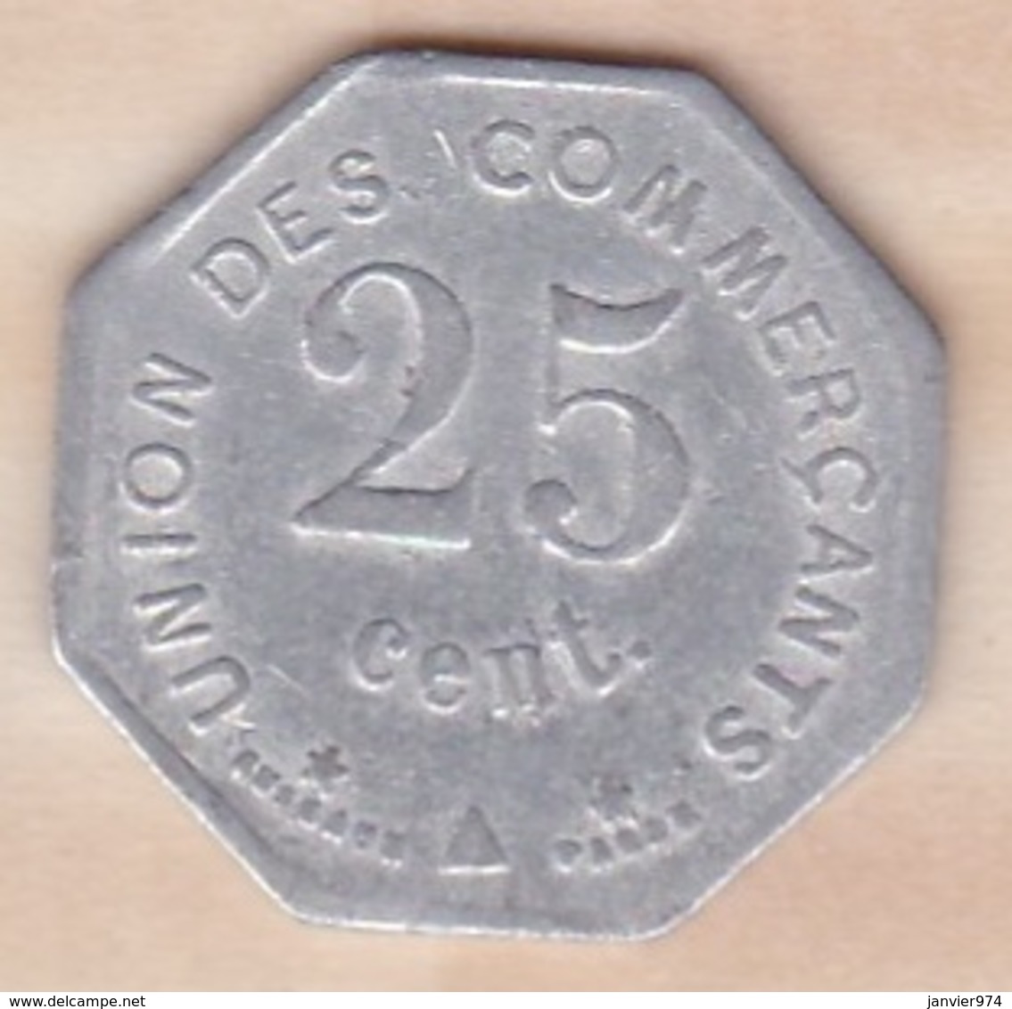 11. Aude. Carcassonne. Union Des Commerçants. 25 Centimes 1917 - Monetari / Di Necessità