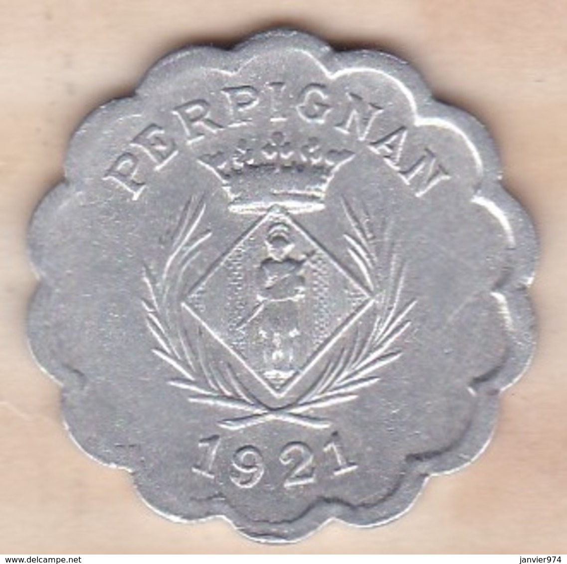 66. Pyrénées Orientales. Perpignan. Chambre Syndicale Des Commercants 25 Centimes 1921 - Monétaires / De Nécessité