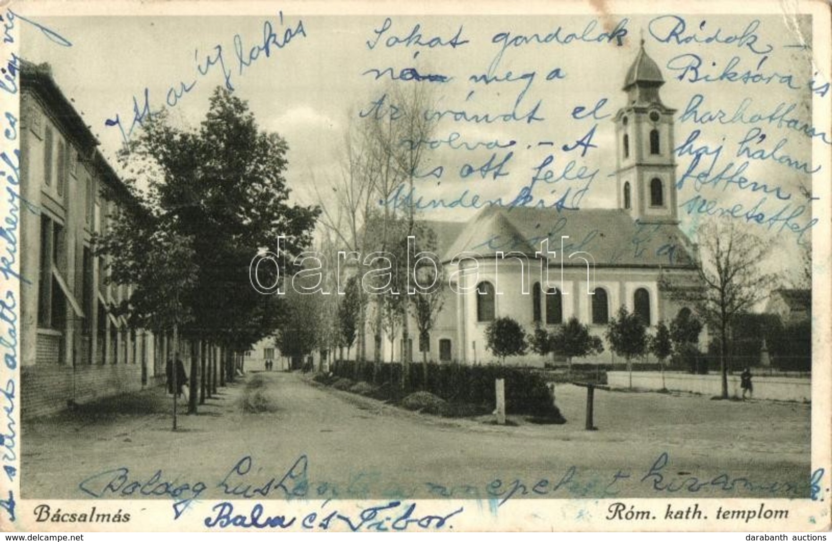 * T2/T3 1921 Bácsalmás, Római Katolikus Templom  (Rb) - Ohne Zuordnung