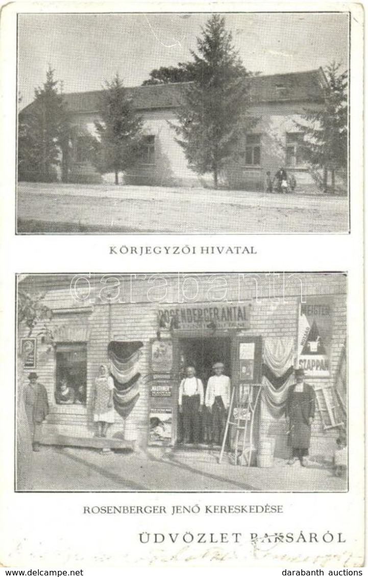 T2/T3 1935 Baksa, Körjegyzői Hivatal, Rosenberger Jenő Kereskedése (EK) - Unclassified