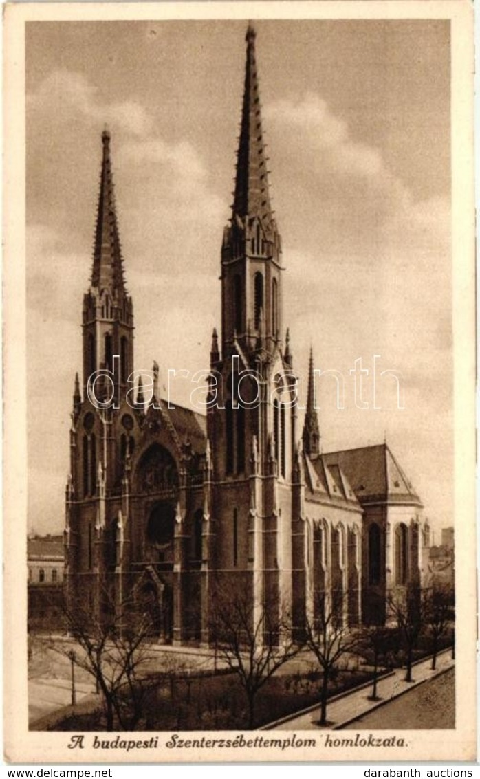 ** Budapest VII. Szent Erzsébet Templom, Belső - 4 Db Régi Képeslap / 4 Pre-1945 Postcards - Unclassified