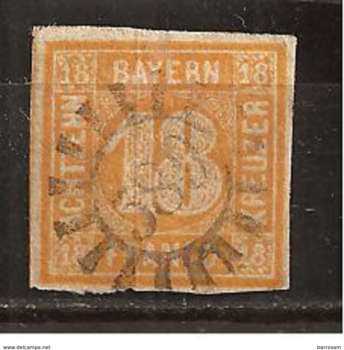 BAVARIA(BAYERN)1850: Michel 7used Cat.Value  250Euros($287) - Other & Unclassified