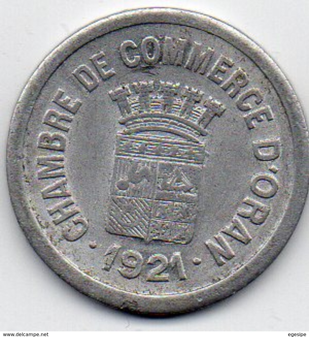 JETON MONNAIE NECESSITE CHAMBRE DE COMMERCE D'ORAN ALGERIE 10 Centimes 1921 - Monétaires / De Nécessité