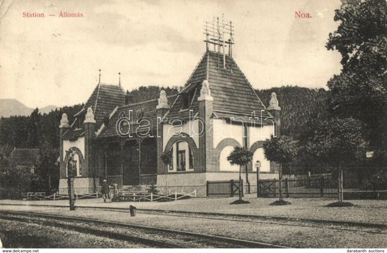 * T3 1915 Brassó, Kronstadt, Brasov; Noa Nyaraló Vasútállomás / Station Noa / Railway Station In Noua (Rb) - Unclassified