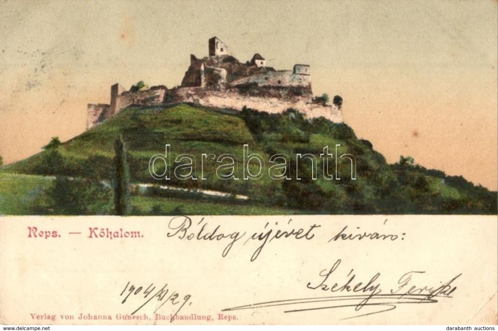 * T2/T3 1905 Kőhalom, Reps, Rupea; Festung / Vár. Kiadja Johanna Gunesch / Cetatea Rupea / Castle (EB) - Unclassified