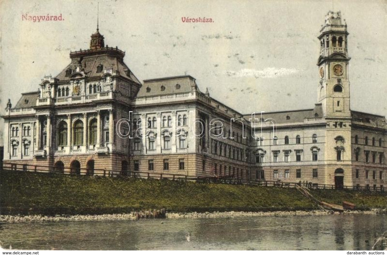 T2/T3 1912 Nagyvárad, Oradea; Városháza. Kiadja Sipos József / Town Hall (EK) - Unclassified