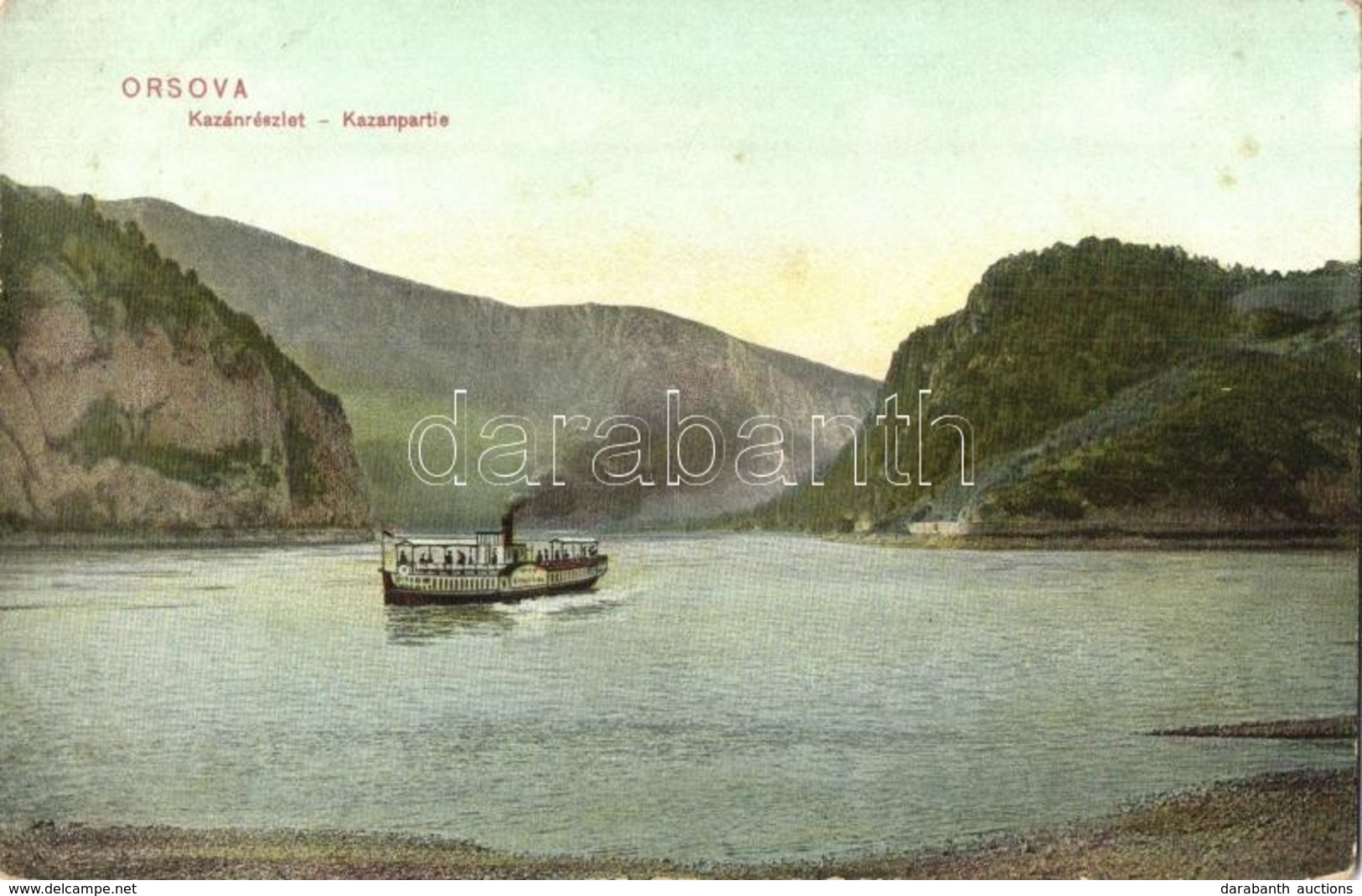 ** T2 Orsova, Kazán Szoros Részlete, Gőzhajó / Cazane, Gorge, Steamer - Unclassified