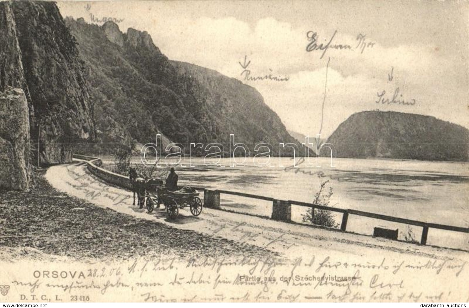 T2/T3 1906 Orsova, Széchenyi út, Vaskapu, Lovaskocsi / Road In Portile De Fier (EK) - Unclassified