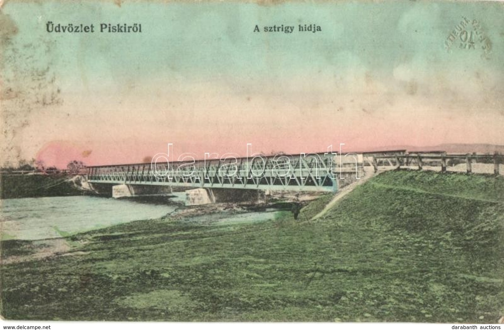 T2/T3 1915 Piski, Simeria; A Sztrigy Hídja / Bridge Across River Strei (EK) - Ohne Zuordnung
