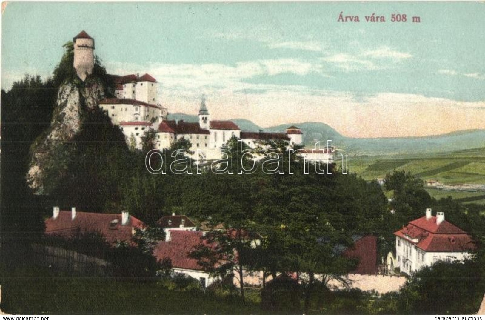 T2/T3 1913 Árvaváralja, Oravsky Podzámok; Oravsky Zámok / Árva Vára. Kiadja Pietschmann Ferenc / Castle (kopott Sarok /  - Unclassified