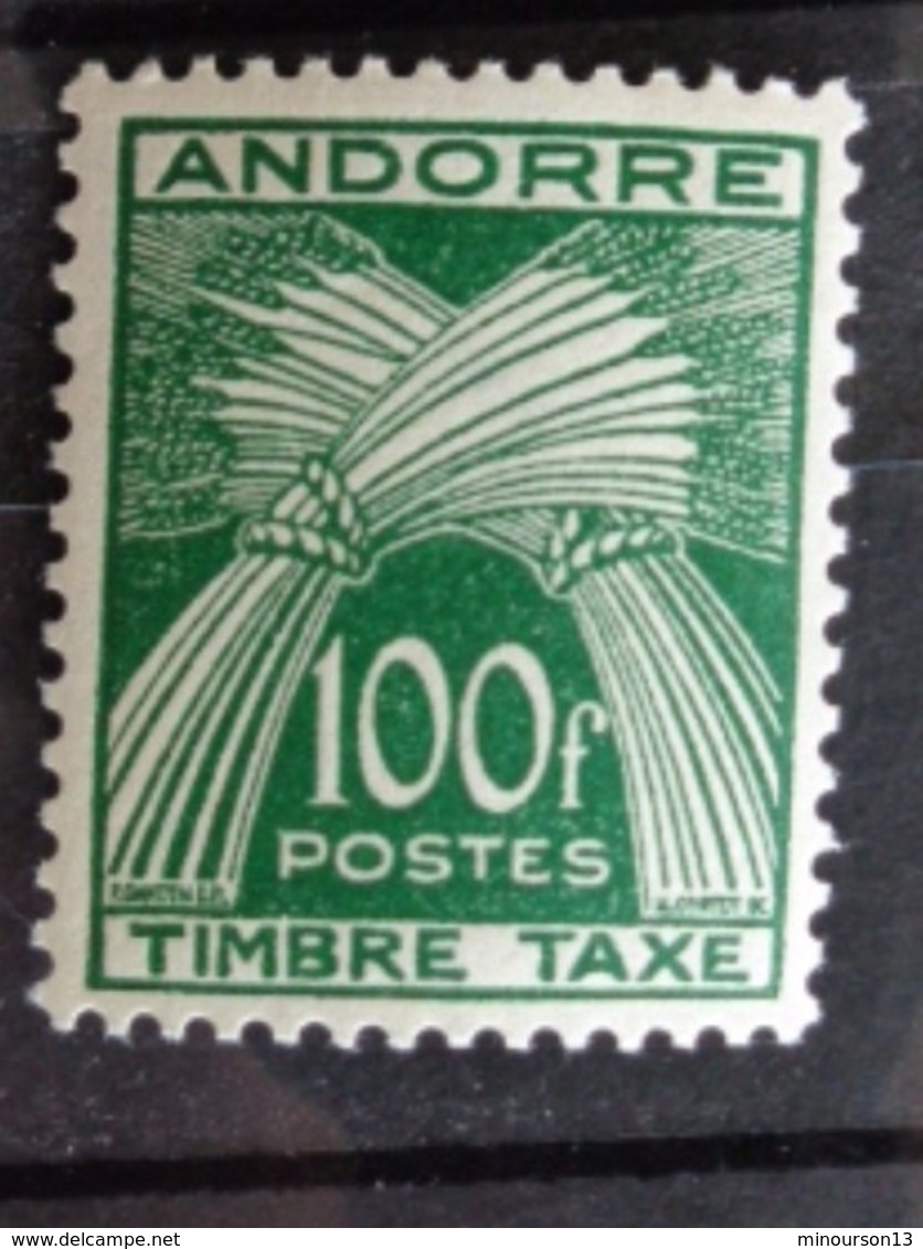 1946-50 ANDORRE Y&T N° 41 **, LEGENDE TIMBRE TAXE - Neufs