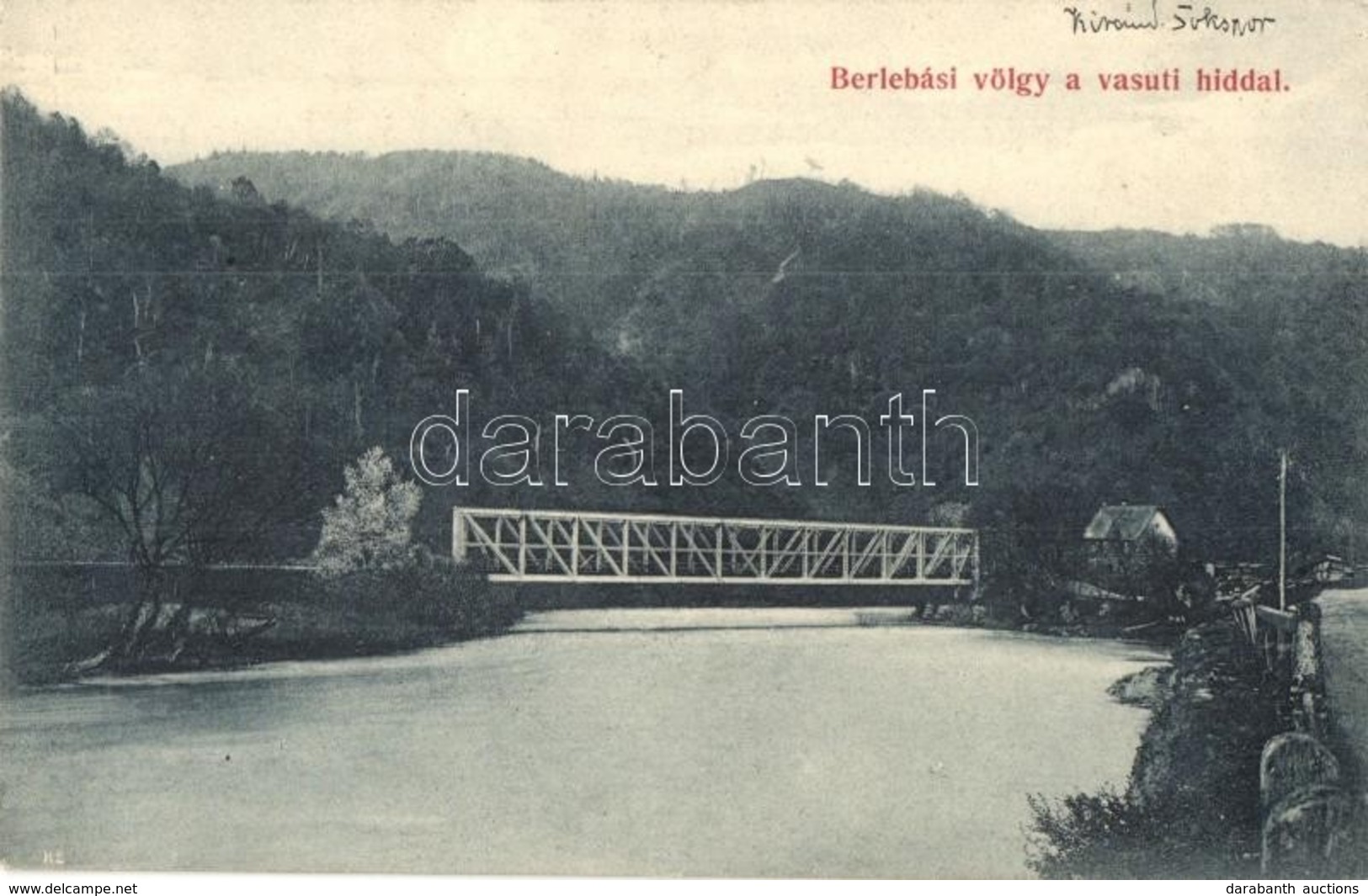 T2/T3 Barnabás, Berlebás, Kosztilivka; Völgy A Vasúti Híddal. Berger Kiadása / Valley With The Railway Bridge (EK) - Ohne Zuordnung