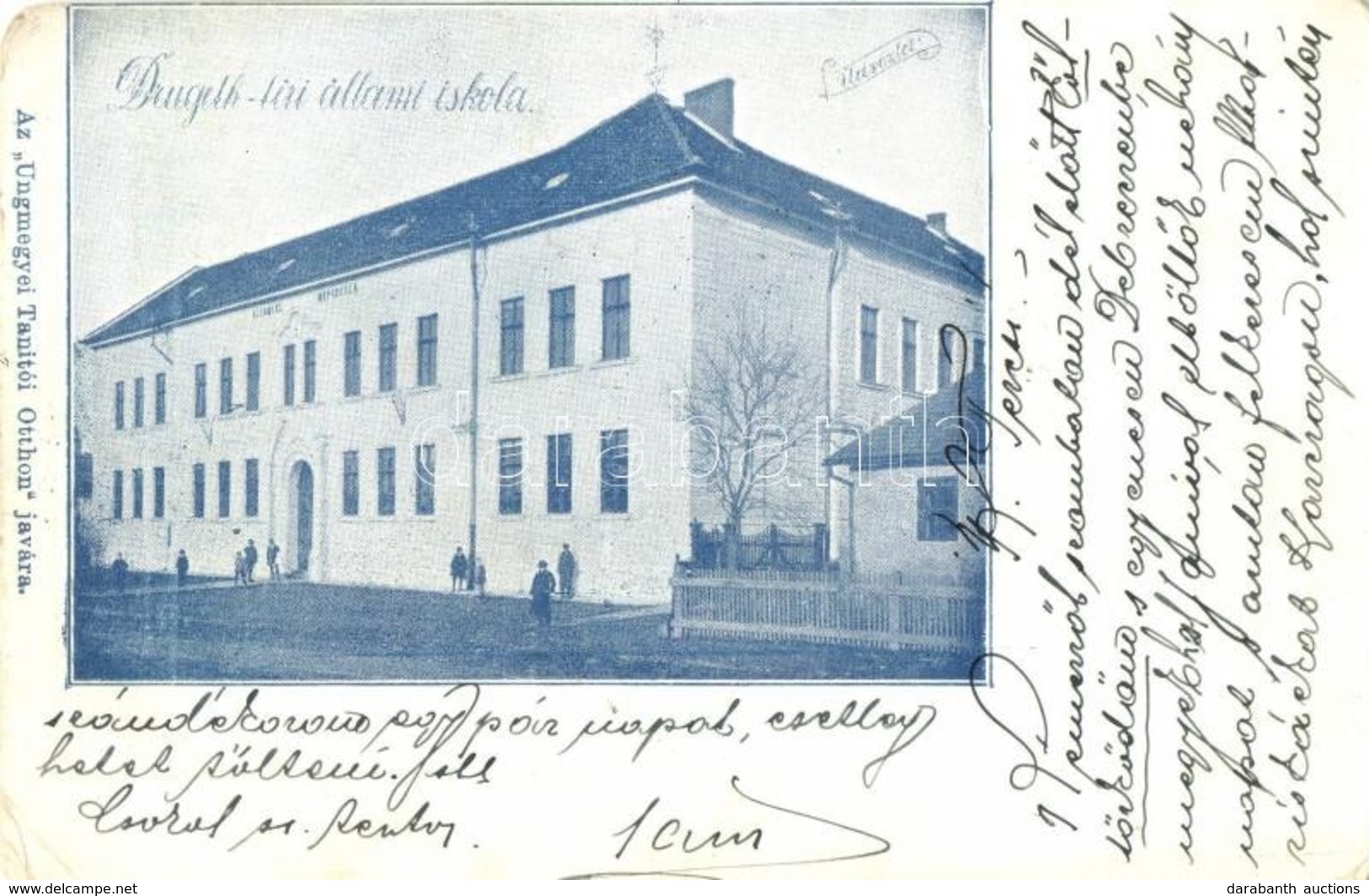 T3 1903 Ungvár, Uzshorod, Uzhorod; Drugeth Téri állami Iskola. Az 'Ungmegyei Tanítói Otthon' Javára / Square, School (ko - Non Classificati
