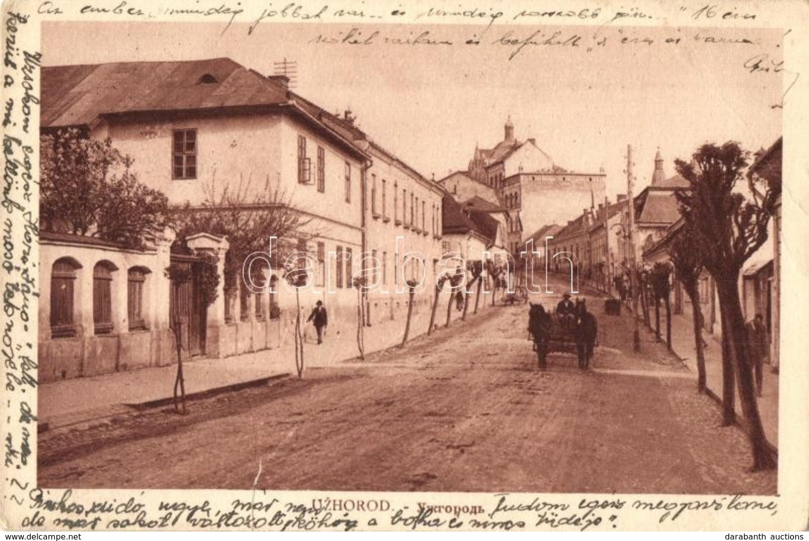 T3 1939 Ungvár, Uzshorod, Uzhorod; Utcakép / Street  (EB) - Ohne Zuordnung