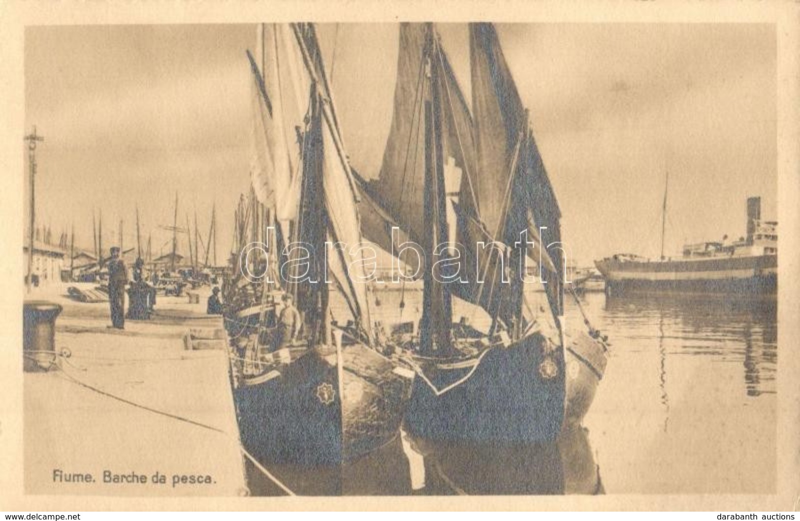 ** T1/T2 Fiume, Rijeka; Barche Da Pesca / Halászbárkák A Kikötőben / Fishing Boats, Fishermen At The Port - Non Classificati