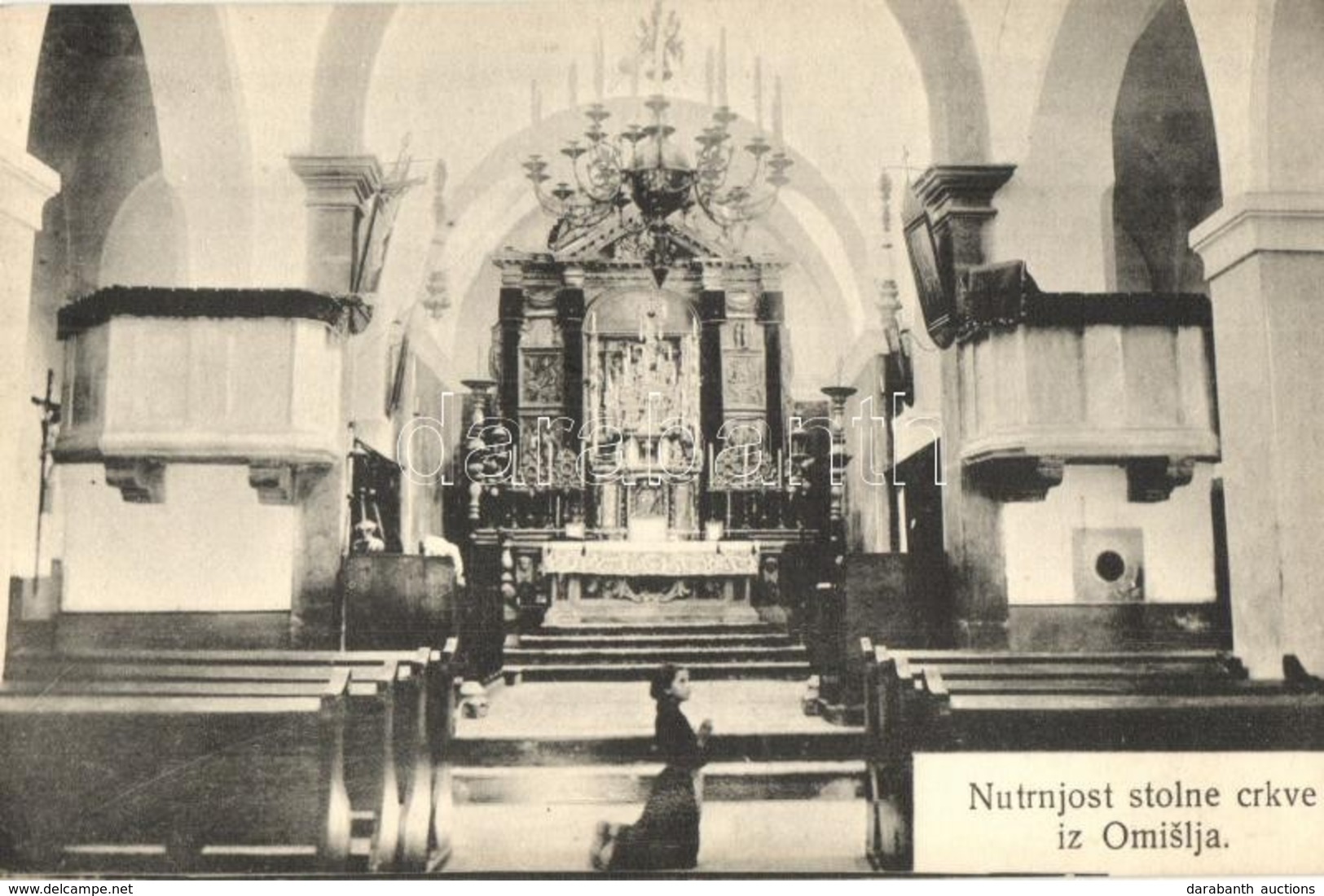 ** T1/T2 Omisalj, Moschau, Castelmuschio; Nutrnjost Stolne Crkve / Church Interior - Non Classés