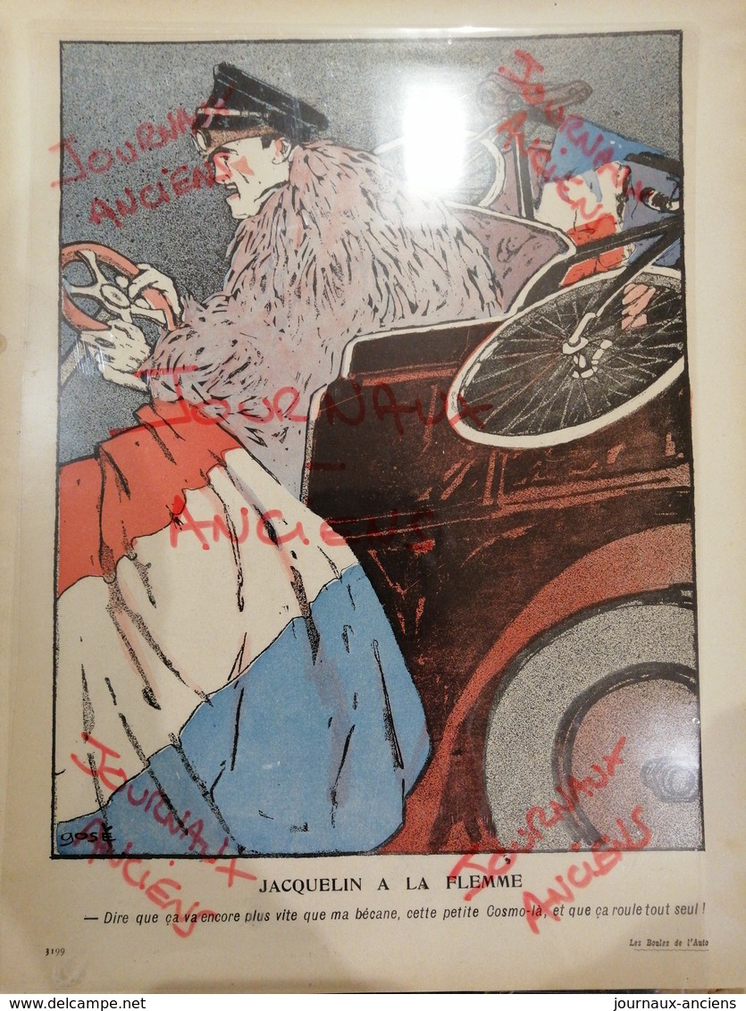 1904 LE PNEU MICHELIN BOIT L'OBSTACLE - RENAULT.- SERPOLLET - GLADIATOR - OLDSMOBILE - CHARRON GIRARDOT VOIGT - Autres & Non Classés