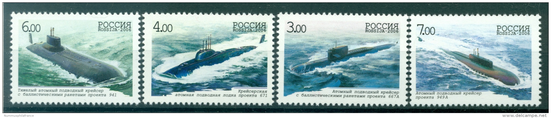 Fédération De Russie  2006 - Y &amp; T N. 6927/30 -  Flotte Sous-marine Russe - Unused Stamps