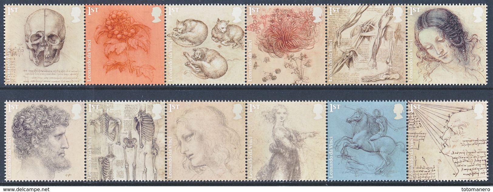 GREAT BRITAIN 2019 Leonardo Da Vinci, Stamp Set** - Unused Stamps