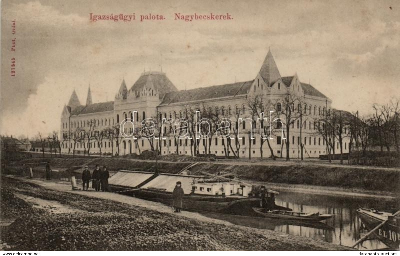 T2 Nagybecskerek, Veliki Beckerek; Igazságügyi Palota, Uszály / Palace Of Justice, Barge - Ohne Zuordnung