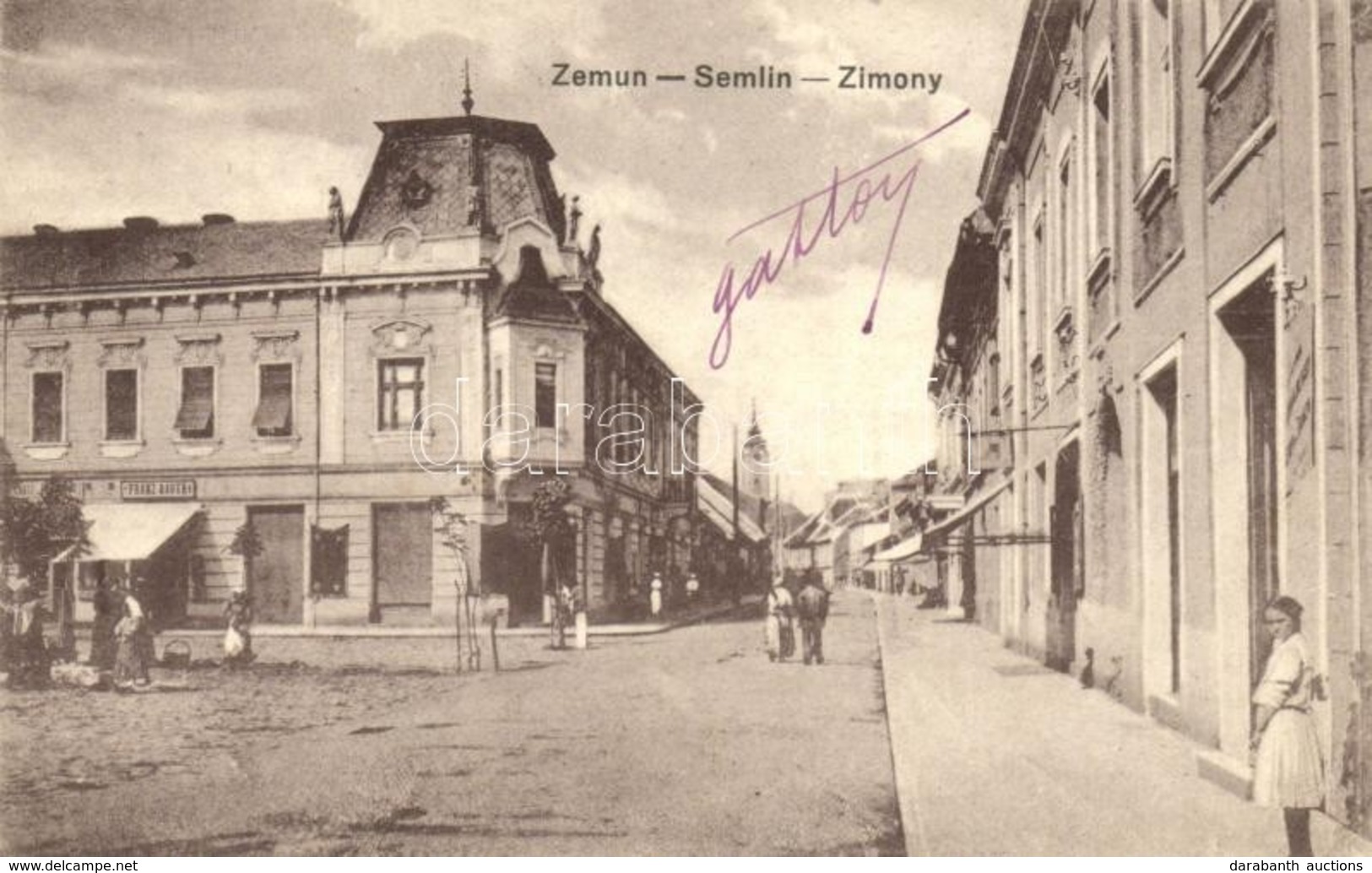 T2 Zimony, Zemun; Street, Shop Of Franz Baver - Unclassified