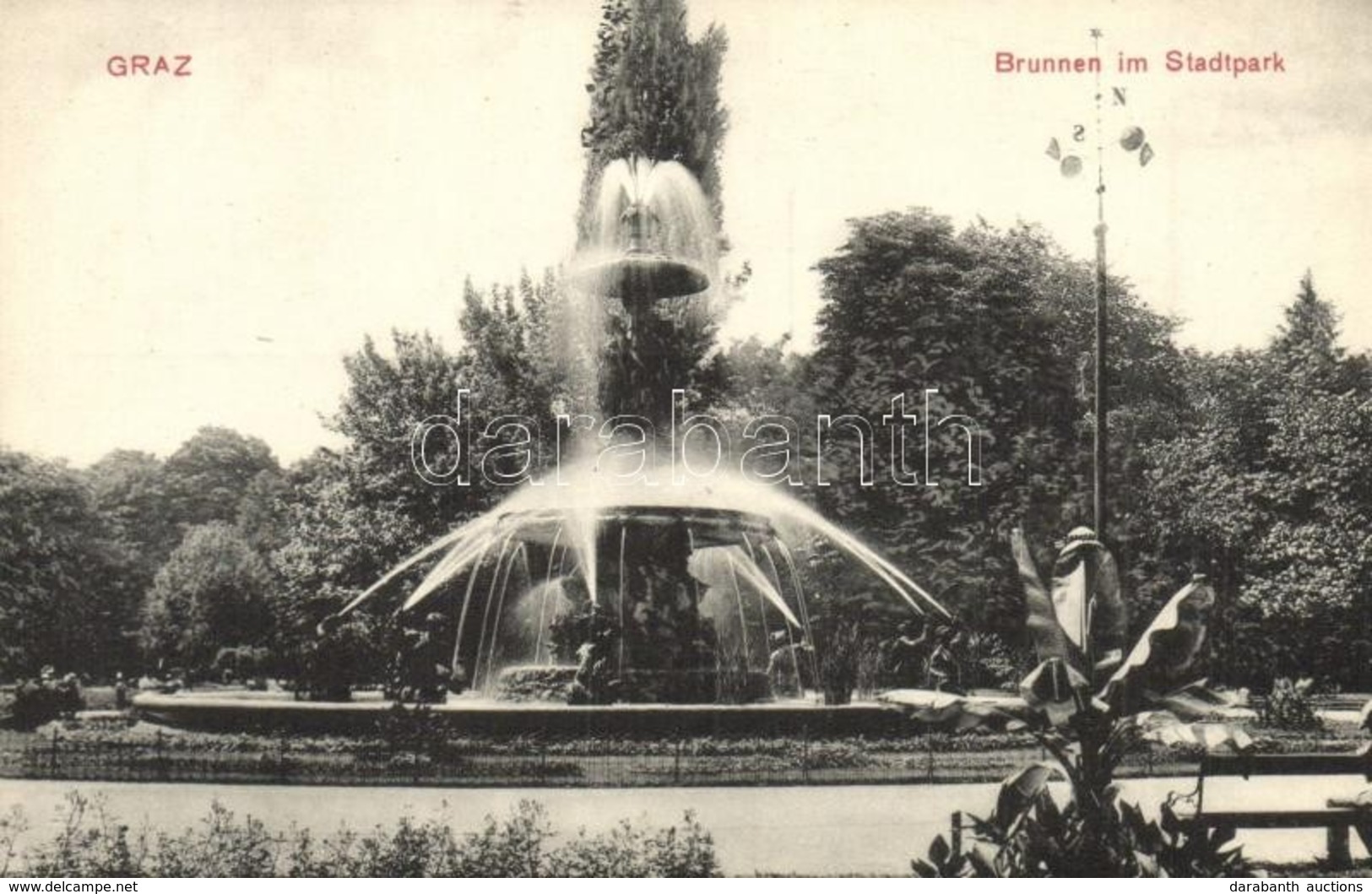 ** T1/T2 Graz, Brunnen Im Stadtpark / Fountaine, Park - Non Classés