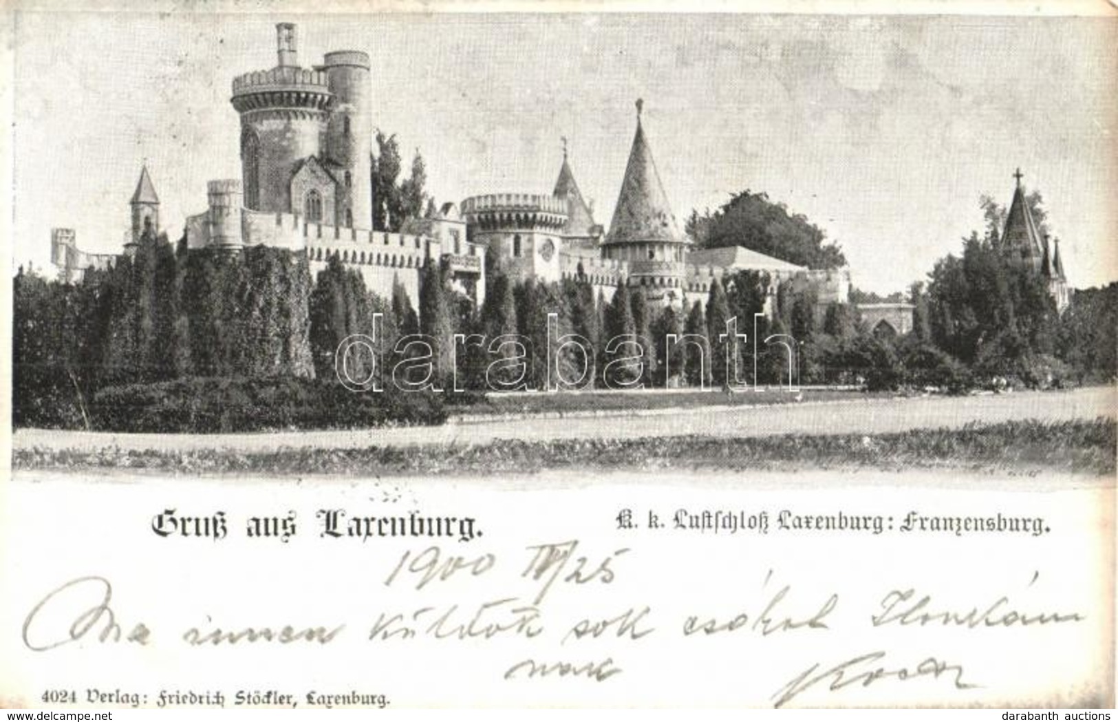 T2/T3 1900 Laxenburg, K. K. Lustschloss Laxenburg: Franzensburg. Verlag Friedrich Stöckler / Franzensburg Castle (EK) - Non Classificati