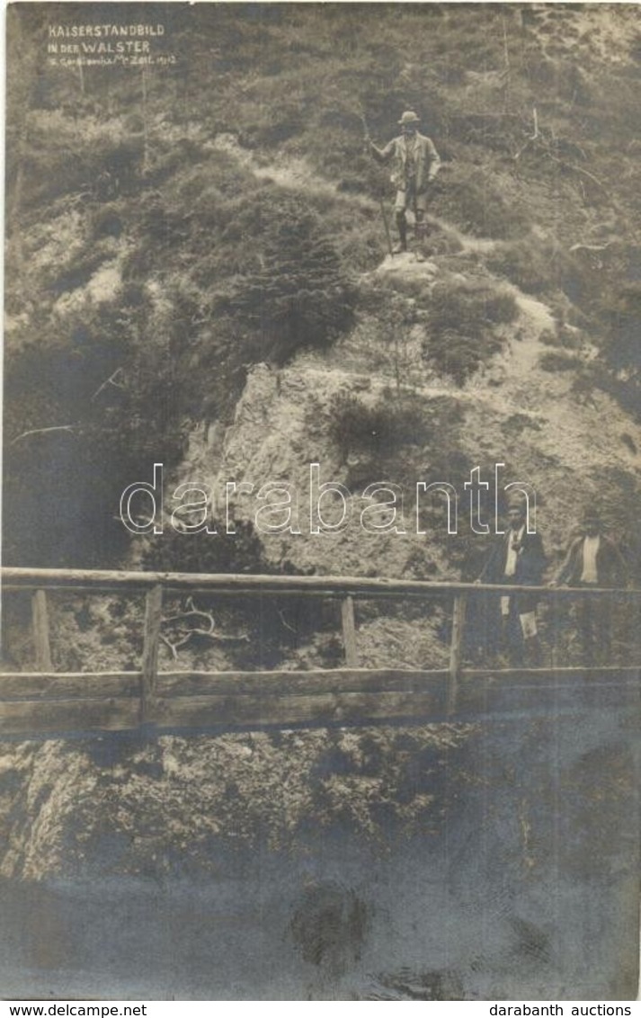 ** T1/T2 1912 Mariazell, Kasierstandbild In Der Walster. S. Gorkiewicz / Statue Of Franz Joseph. Photo - Non Classificati