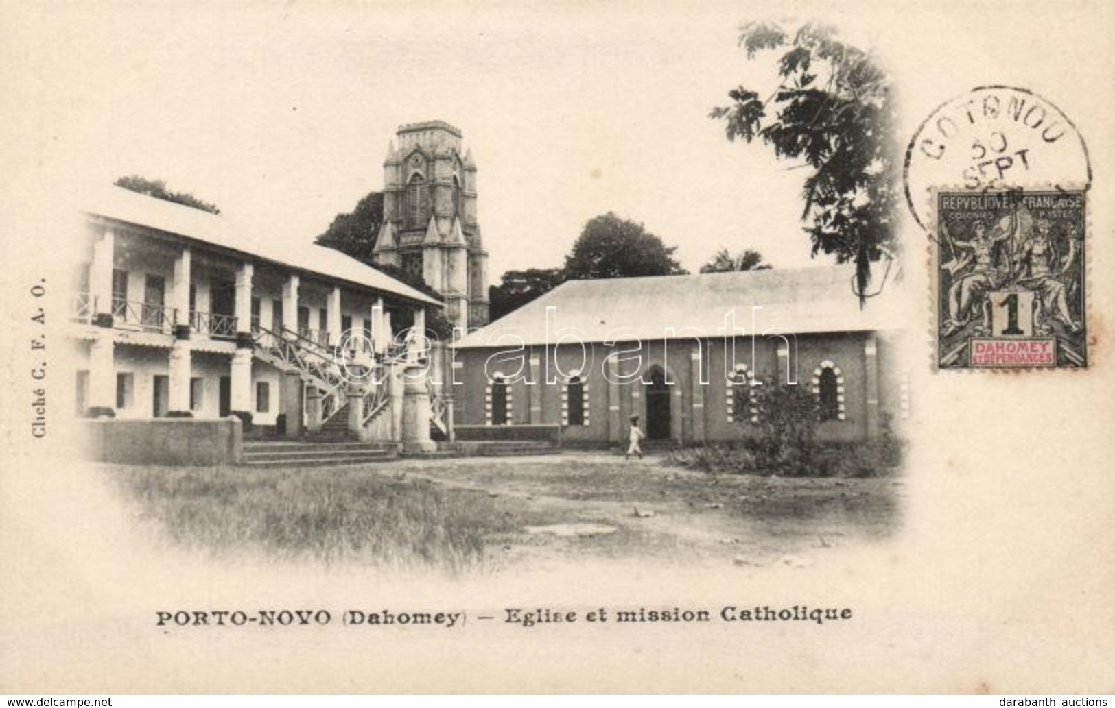 * T1/T2 Porto-Novo, Eglise Et Mission Catholique / Catholic Church - Non Classificati