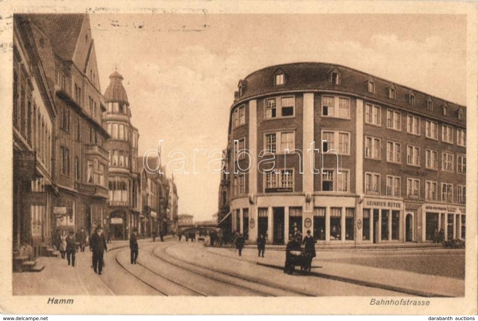 T2 1926 Hamm, Bahnhofstrasse / Railway Street, Shop Of Heinrich Rüter - Ohne Zuordnung