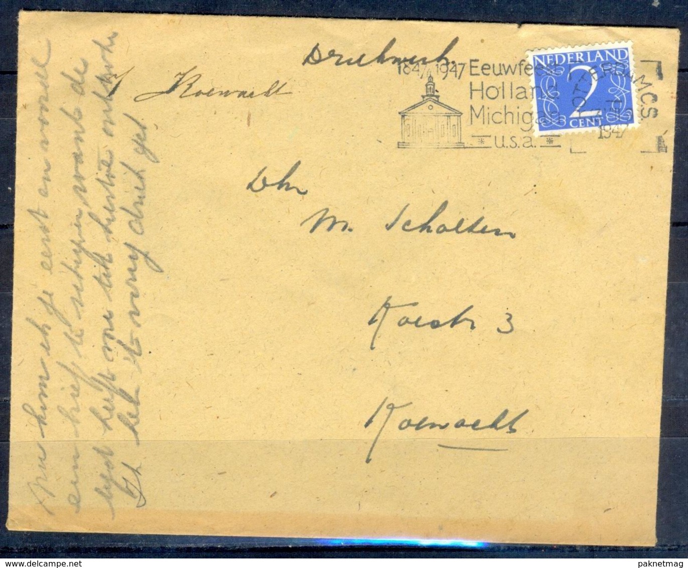 K137- Postal Used Cover. Post From Nederland. Netherlands. - Postal History