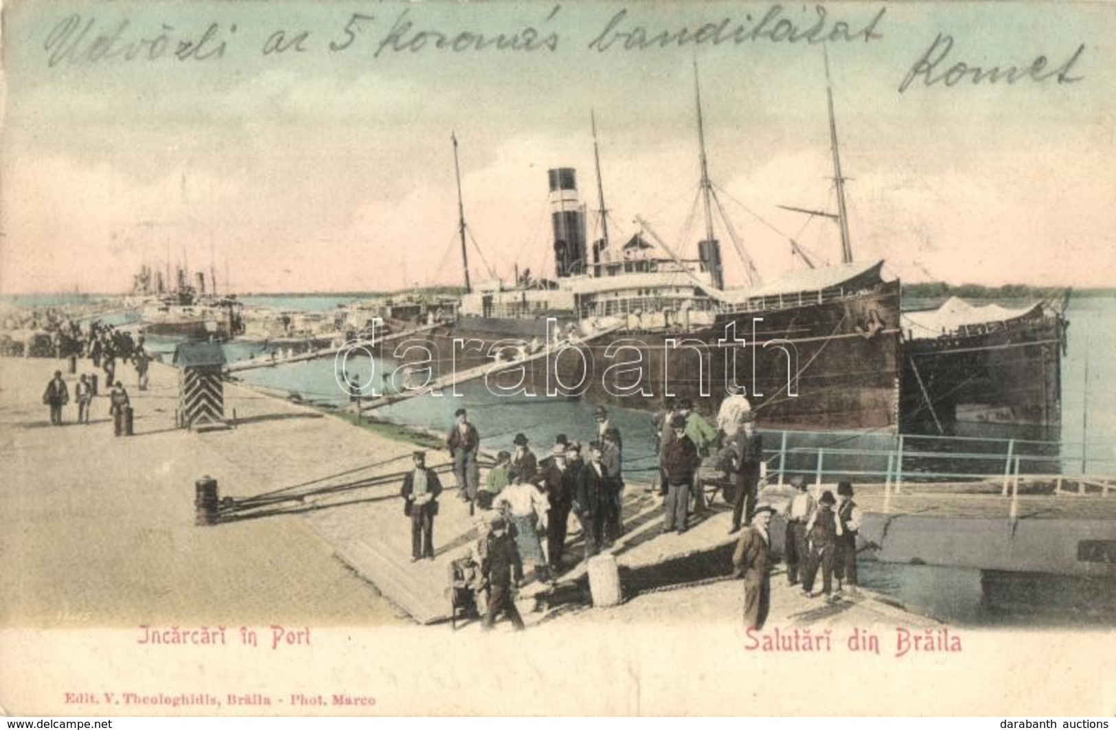 * T2/T3 1904 Braila, Incarcari In Port / Port View With Steamship (Rb) - Non Classificati