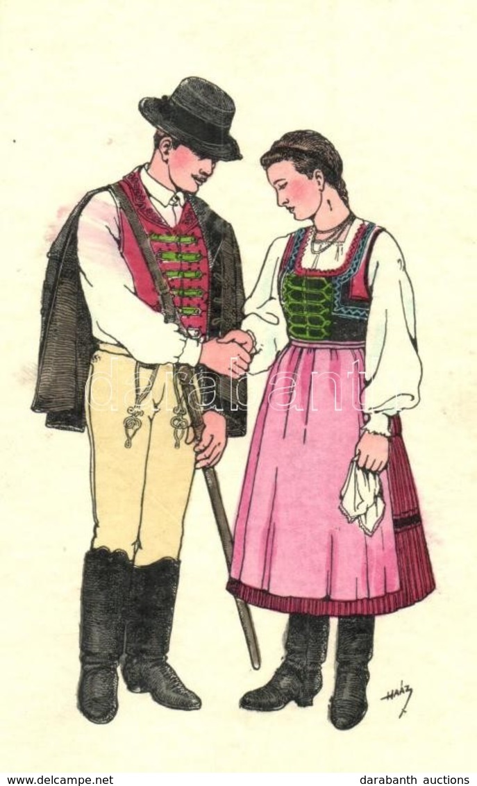 ** T1 Marosszéki Székely Népviselet / Székely Folklore, Couple From Scaunul Muresului S: Haáz - Non Classificati