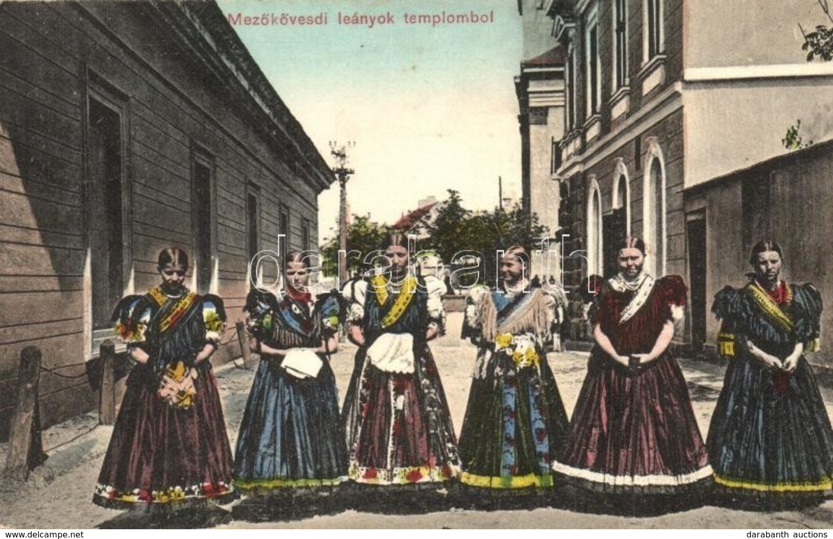 T2/T3 1910 Mezőkövesdi Lányok A Templomból / Hungarian Folklore From Mezőkövesd, Girls After Worship - Unclassified