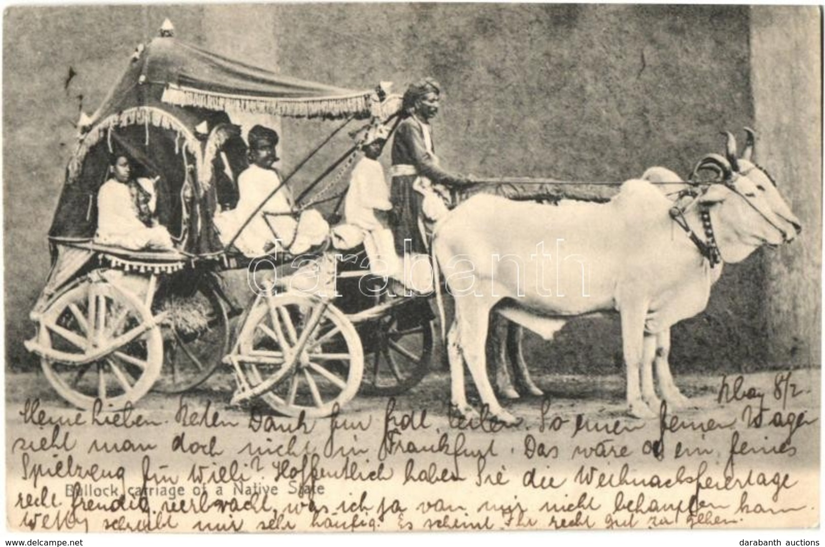T2/T3 Bullock Carriage Of A Native State, Folklore From Inida (fa) - Ohne Zuordnung