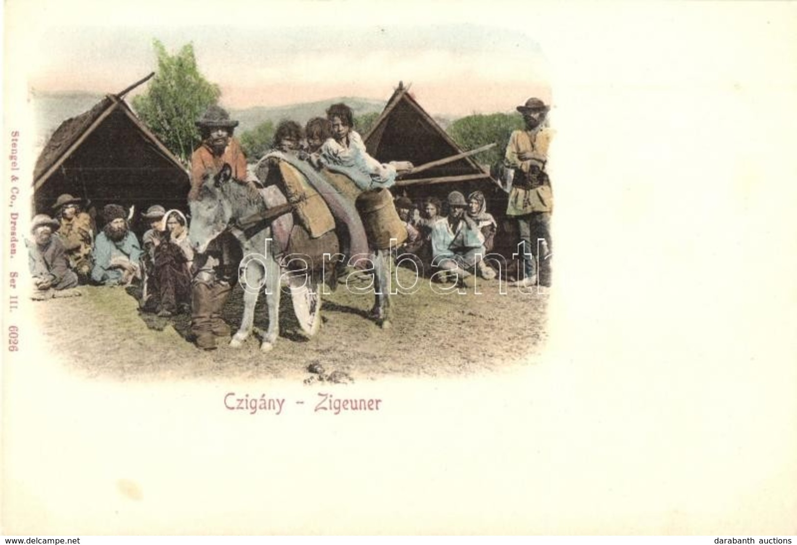 ** T1 Sátoros Cigány Család / Zigeuner / Gypsy Family, Folklore - Non Classificati