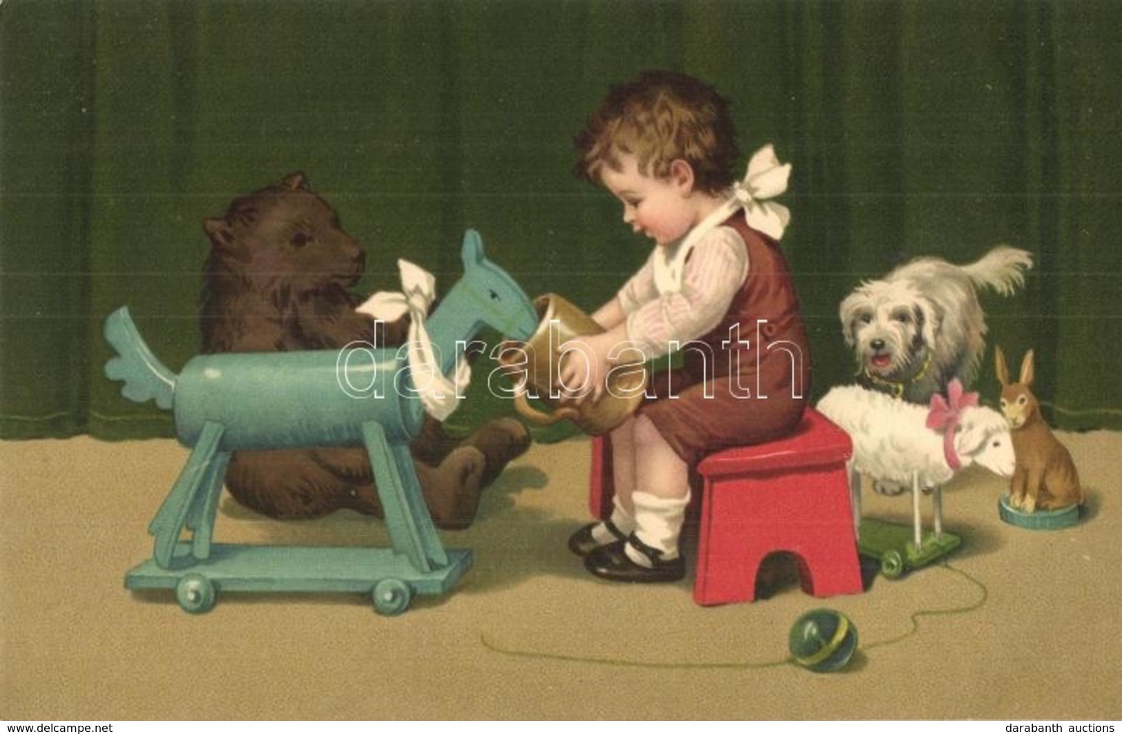 ** T1 Children Art Postcard With Toys. Meissner & Buch Künstler-Postkarten 2011. Litho - Unclassified