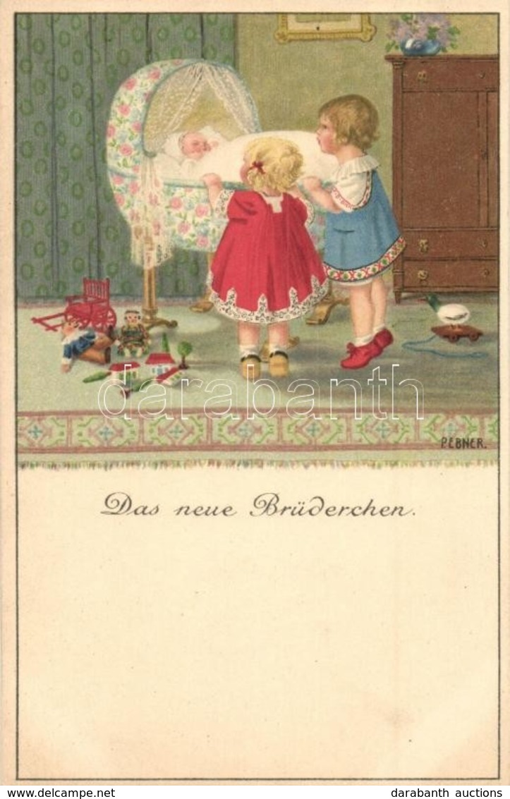 ** T1 Das Neue Brüderchen / Children Art Postcard. M. Munk Wien Nr. 878. Litho S: Pauli Ebner - Non Classés