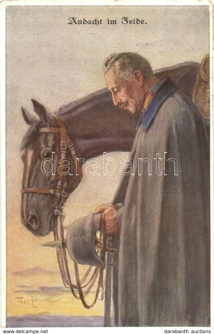 T2 Andacht Im Felde / K.u.K. Military Art Postcard With Wilhelm II And His Horse. M. Munk Wien Nr. 976. S: Theo. Zasche - Unclassified