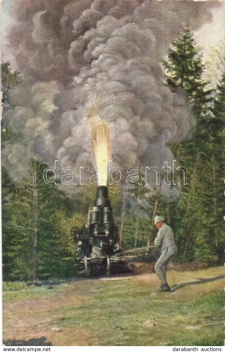 ** T2 Tüzelő 30,5 Cm-es Mozsár ágyunk / WWI K.u.K. Military Postcard With 30,5 Mortar Cannon. Kilophot K. 2142. - Unclassified