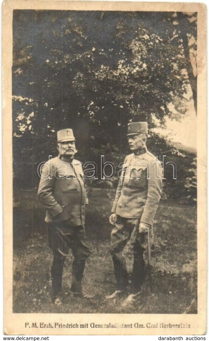 * T2/T3 Erzherzog Friedrich And Feldmarschall-Leutnant Heribert Von Herberstein, Photo (EK) - Unclassified