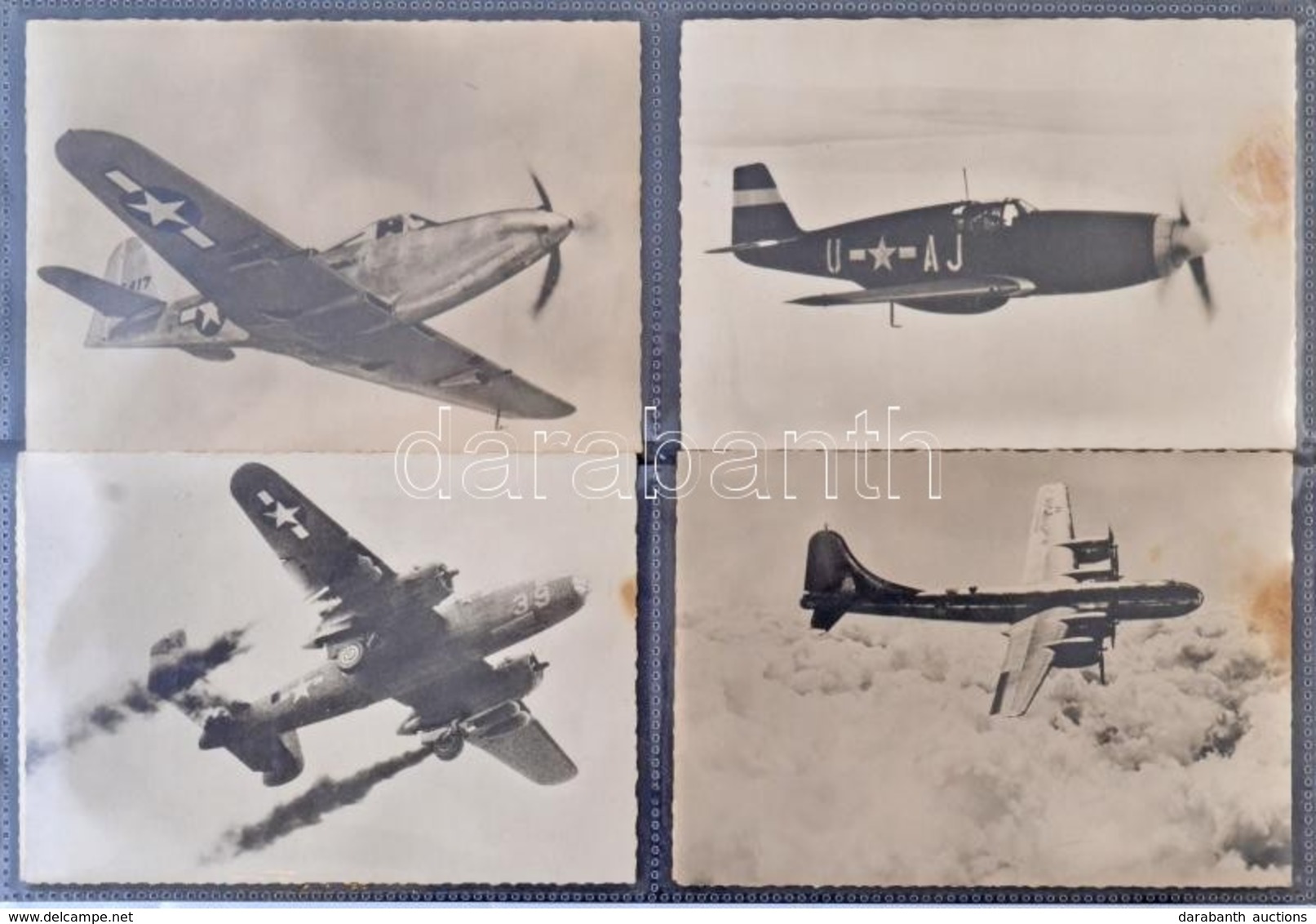 ** 48 Db MODERN Képeslap Második Világháborús Katonai Repülőgépekkel / 48 Modern Postcards Of WWII Military Aircrafts - Non Classés